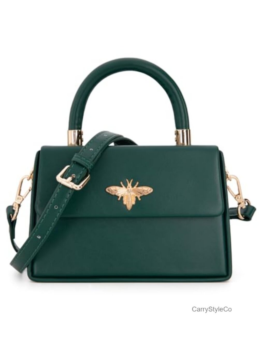 Vegan Leather Top Handle Satchel Crossbody Mini Square Bag Detachable Strap